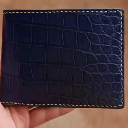 Luxury Black Color Genuine Crocodile Leather Men Wallet