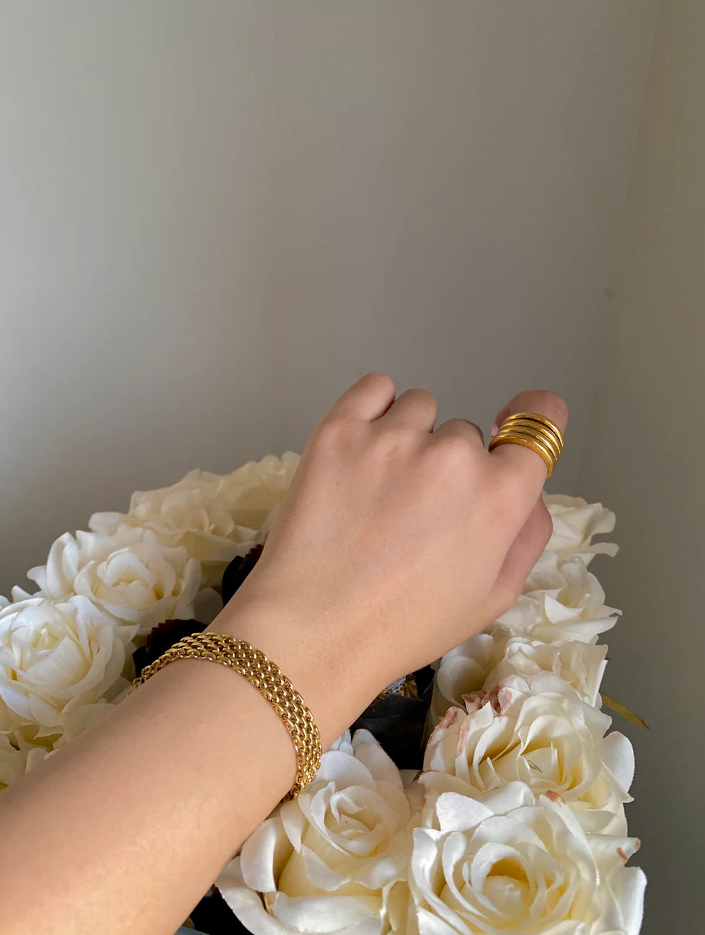 14K ROWENA MESH GOLD BRACELET